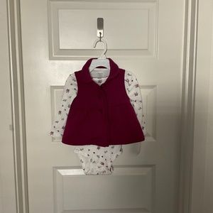 Carter’s Floral Long Sleeve Onesie/Vest Set